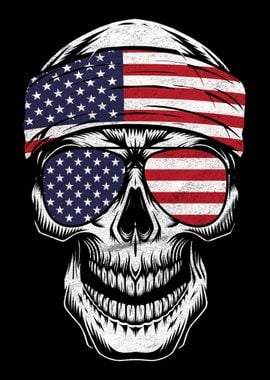 USA Skull Flag