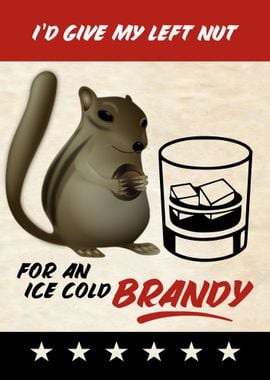 LEFT NUT BRANDY FUNNY