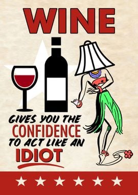 WINE IDIOT FUNNY