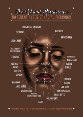 Facial Piercings Chart