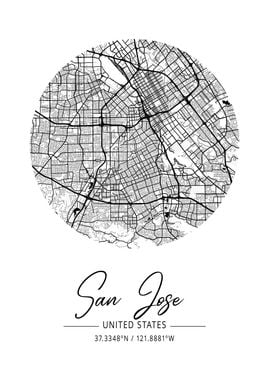 San Jose Area City Map