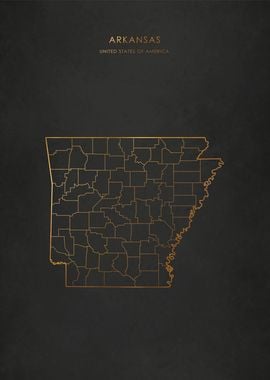 Gold Arkansas Map