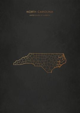 Gold North Carolina Map