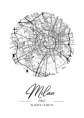 Milan Area City Map