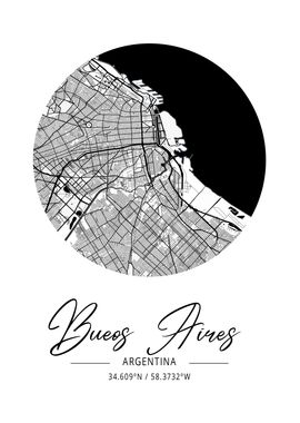 Bueos Aires Area City Map