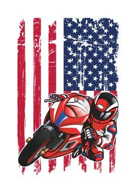 Motorcycle America Flag