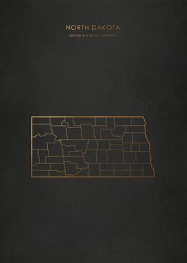 Gold North Dakota Map