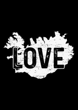 Iceland Map Love