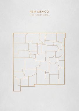 Gold New Mexico Map