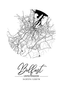 Belfast Area City Map