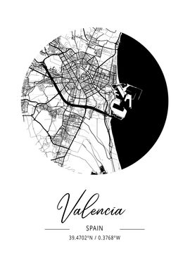 Valencia Area City Map