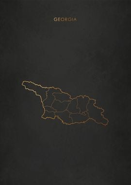 Gold Georgia Map