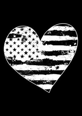 USA Heart Flag