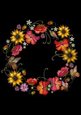 Wreath Embroidery