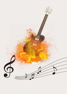 Burning Guitar Music