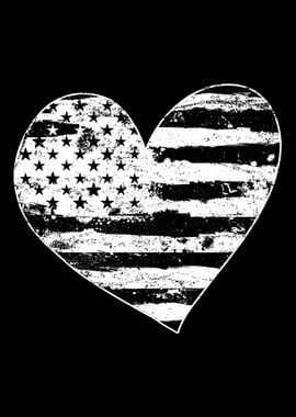 USA Heart Flag