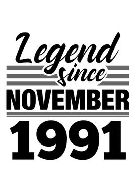 Legend Since November 1991