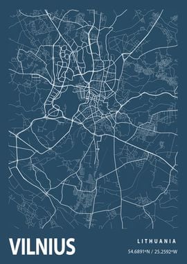 Vilnius Blueprint Street