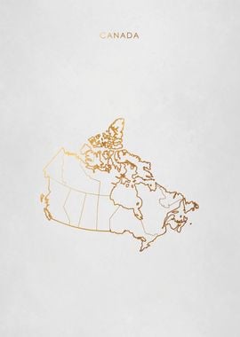 Gold Canada Map