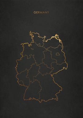 Gold Germany Map