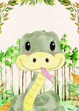 Snake Jungle Poster