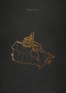 Gold Canada Map