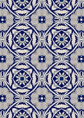 Intense Blue Pattern 12