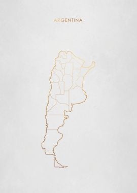 Gold Argentina Map