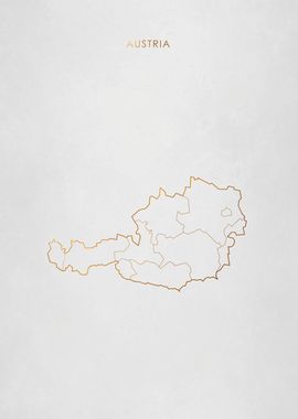 Gold Austria Map