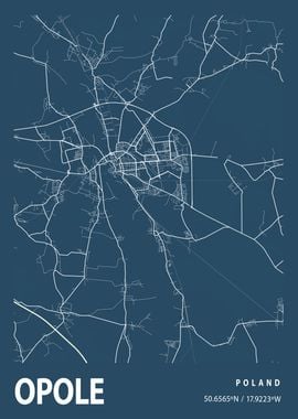 Opole Blueprint Street Map