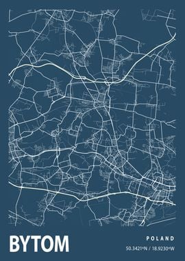 Bytom Blueprint Street Map