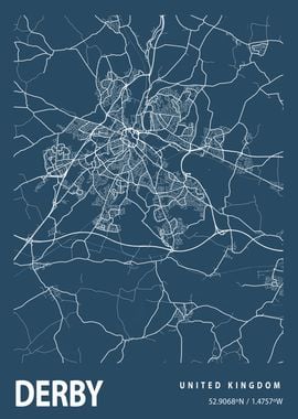 Derby Blueprint Street Map