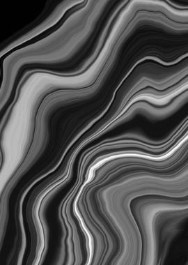 Liquid Black White Agate 1