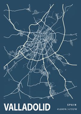 Valladolid Blueprint Map