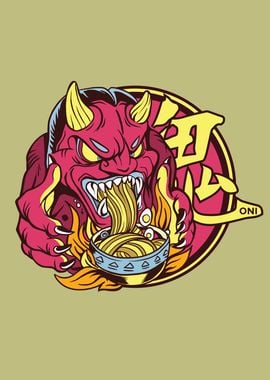 Oni Demon eating Ramen