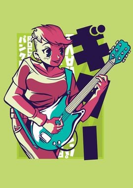 Cute Guitar Shojo Anime