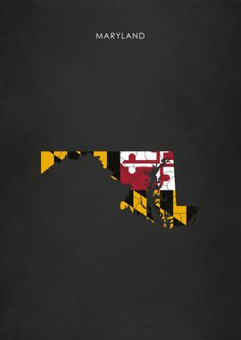 Maryland Flag Map