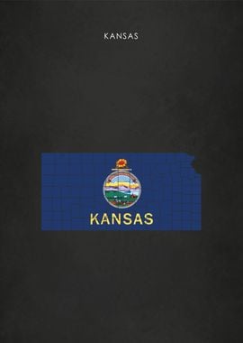 Kansas Flag Map