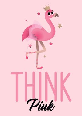 Cute Flamingo think pink