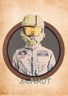 Astronaut Retro Poster