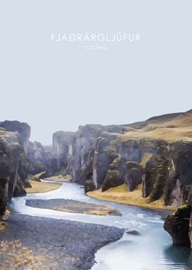 Iceland Travel Poster