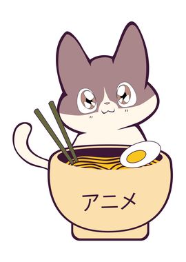 Anime Cat Ramen