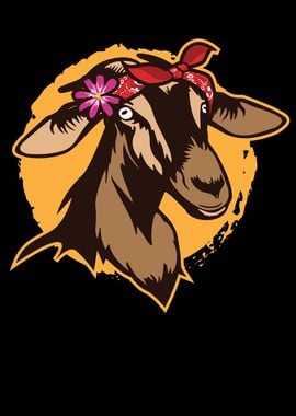 Womens Goats Bandana Goat