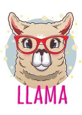 Cute llama alpaca animal