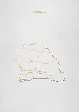 Gold Senegal Map