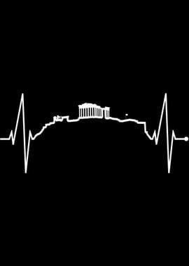 Athens Skyline Heartbeat