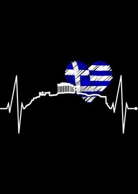 Athens Skyline Heartbeat