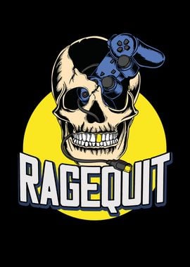 Ragequit Gamer Skull