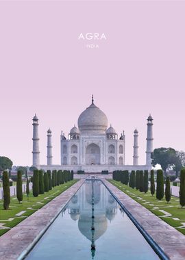 Taj Mahal India Artwork