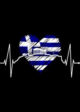 Athens Skyline Heartbeat